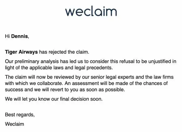 weclaim scoot baggage refusal