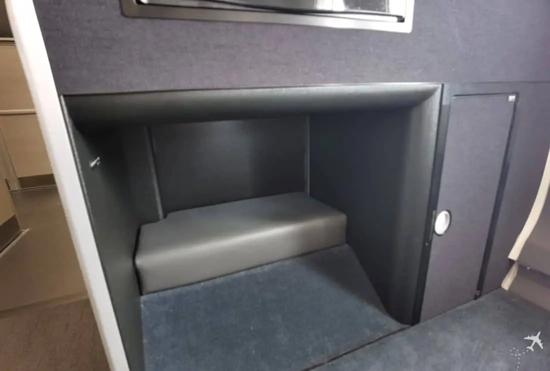 SAS Business Class LAX CPH Footrest Bulkhead