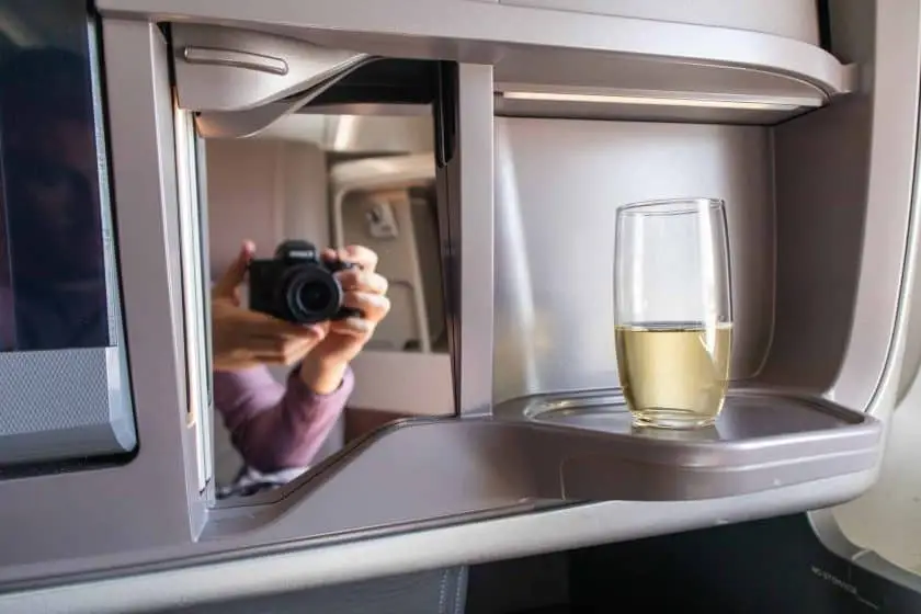 Singapore Airlines A350 Business Class Spiegel