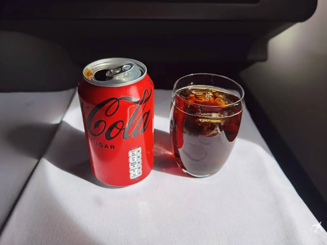 SAS Business Class LAX CPH Coke Zero