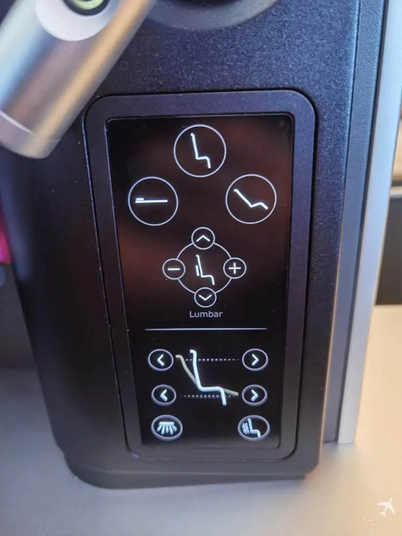 SAS Business Class LAX CPH Sitzverstellung