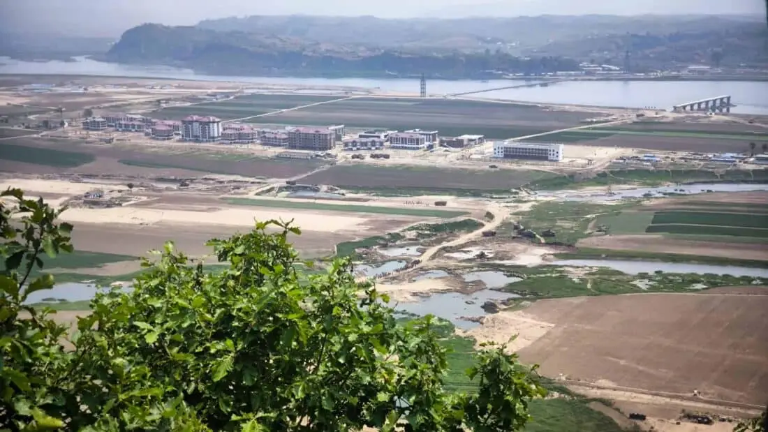 Dandong Nordkoreanische Baustelle