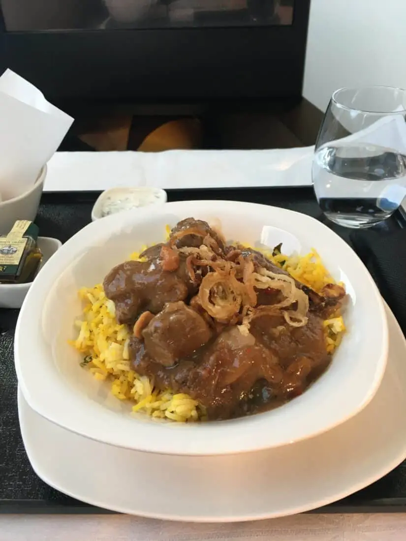 Etihad Business Essen Biryani