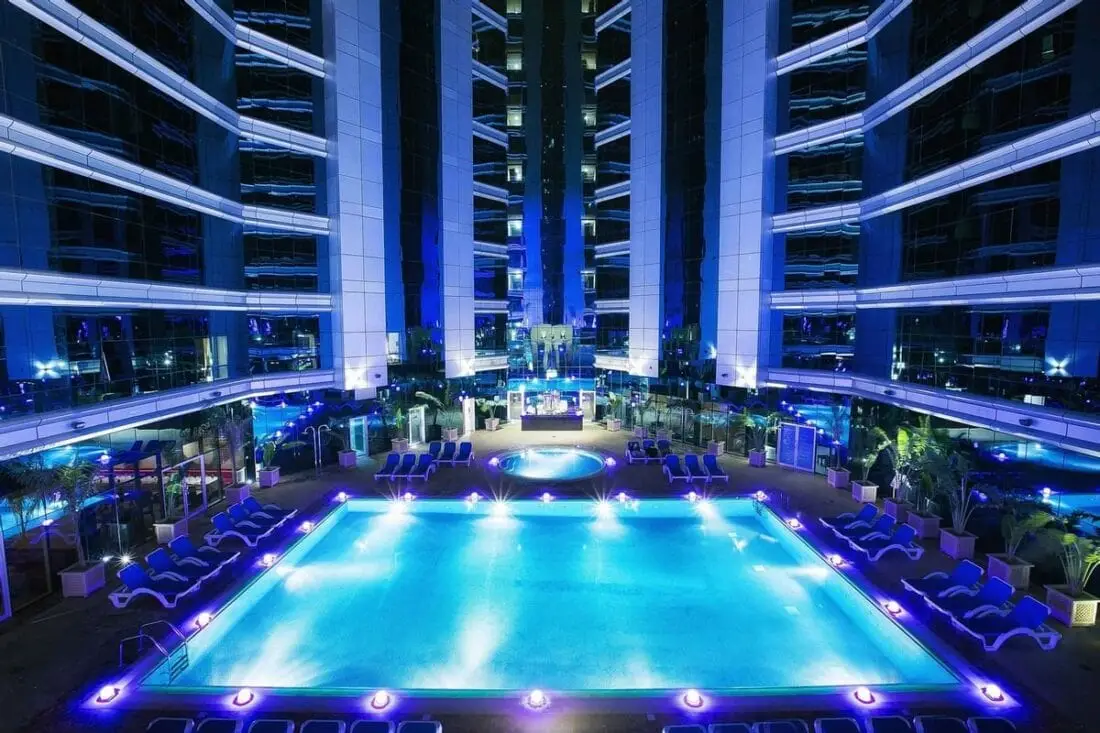 vintage grand hotel pool