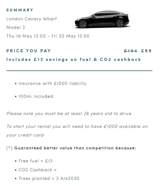 Tesla London Canary Wharf