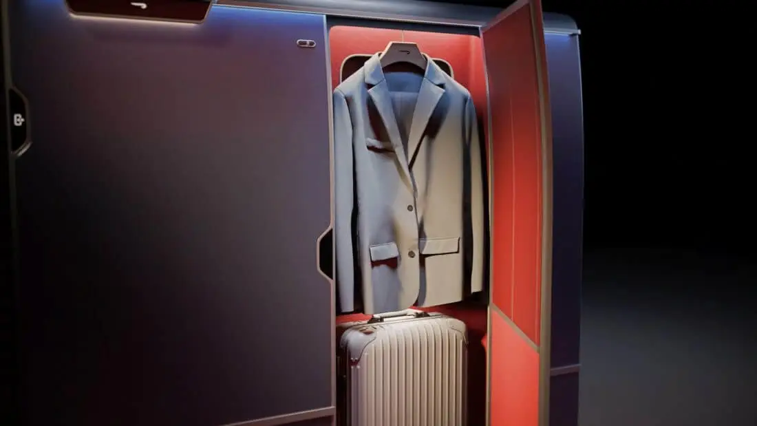 Neue British Airways First A380 Garderobe