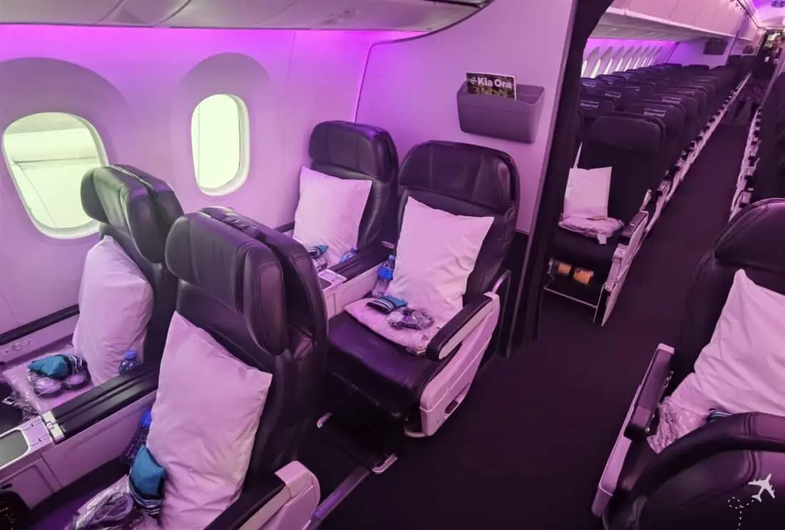 Air NZ Prem Eco AKL ORD 2er Reihe