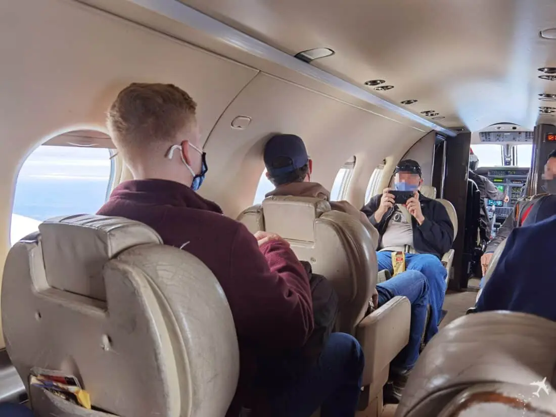 Boutique Air Sitze mit Cockpit