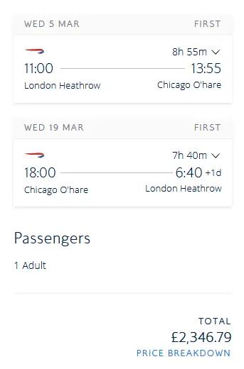 BA F LHR ORD 2346