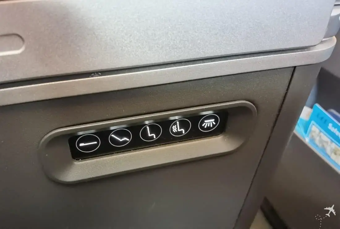 SAS Business Class LAX CPH Sitzverstellung vorn
