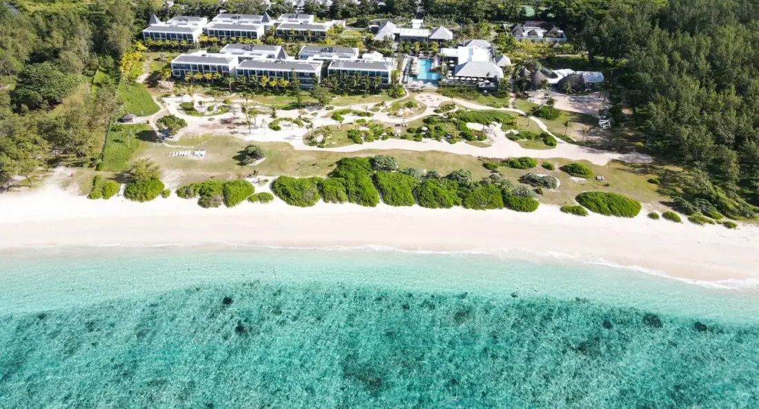 anantara iko mauritius resort villas aerial picture