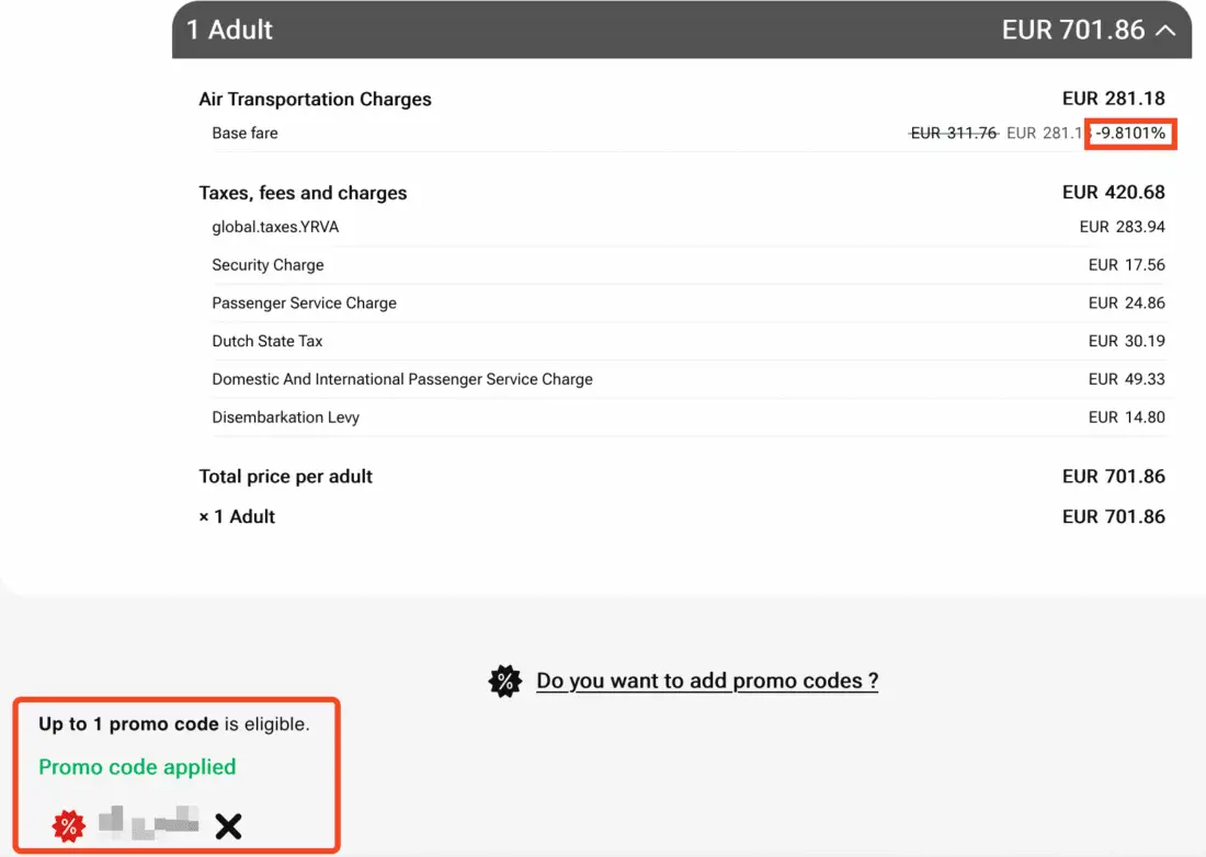 Kenya Airways Coupon Redeemed