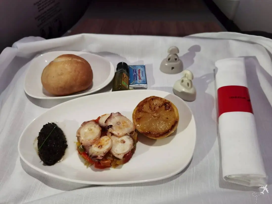 neue Iberia Business Class A350 Vorspeisen