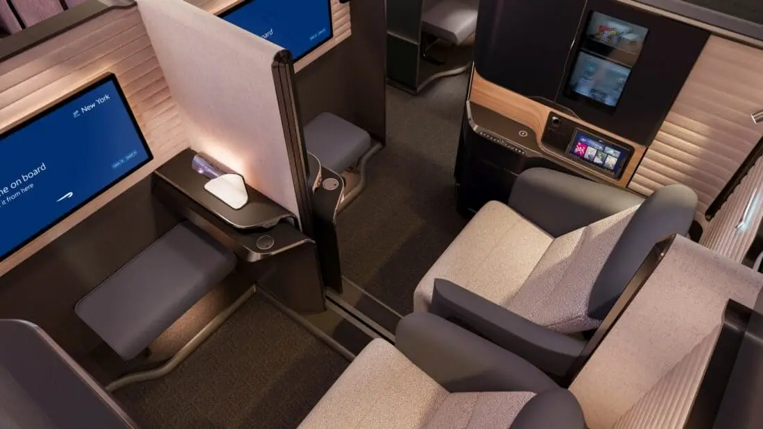 Neue British Airways First A380 Sitz oben