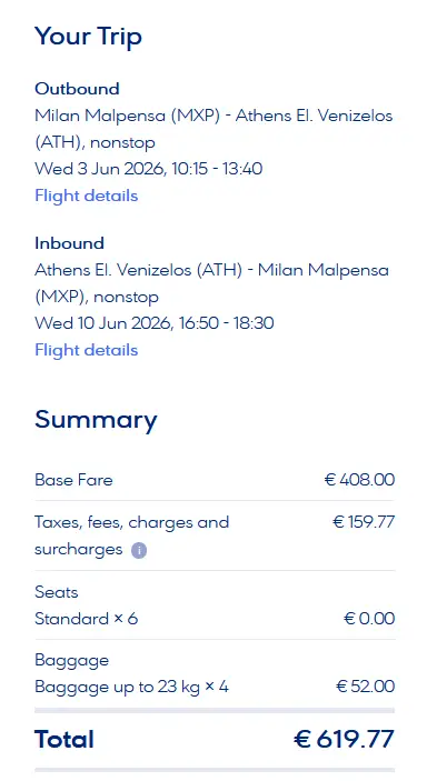 Aegean Family Offer 2025 Example 2