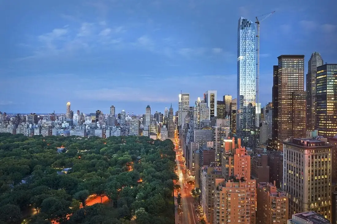 mandarin oriental new york exterior night 04