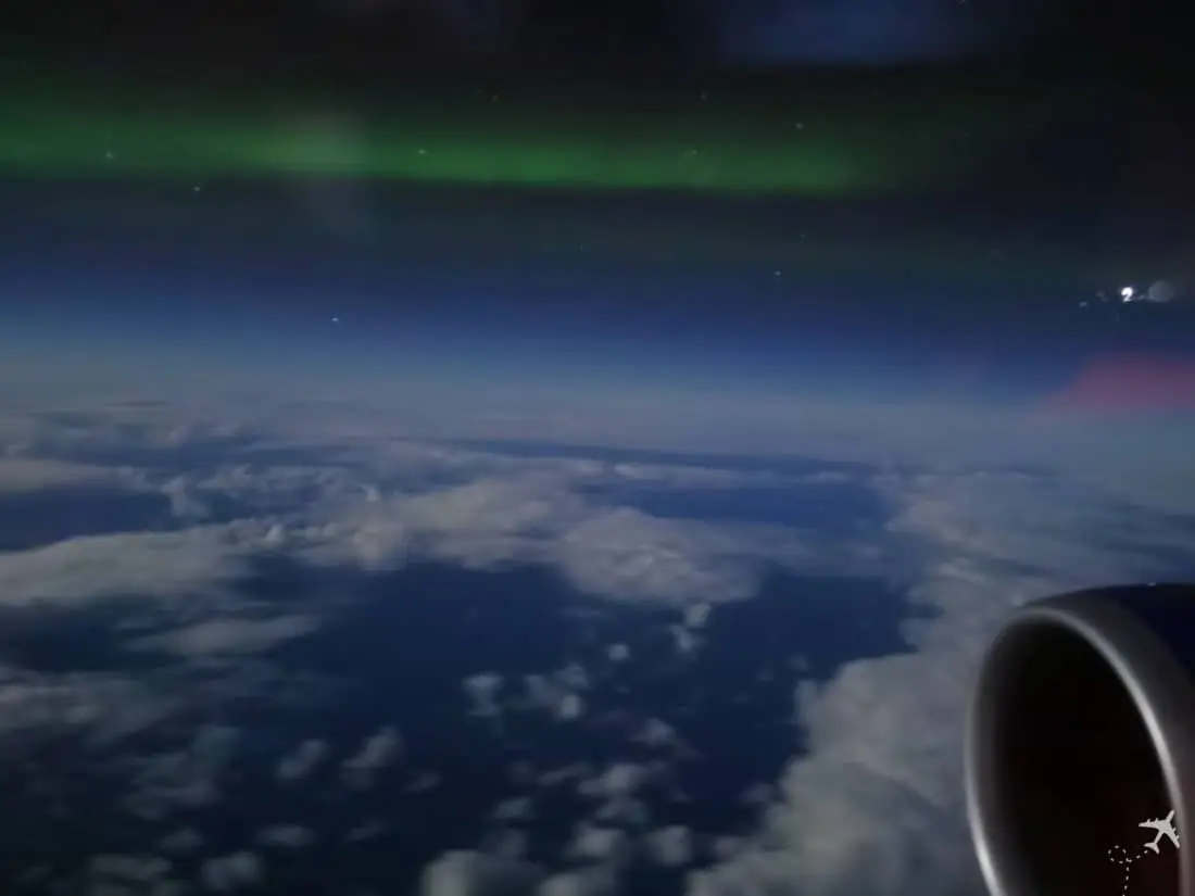 SAS Business Class LAX CPH Nordlicht schwach